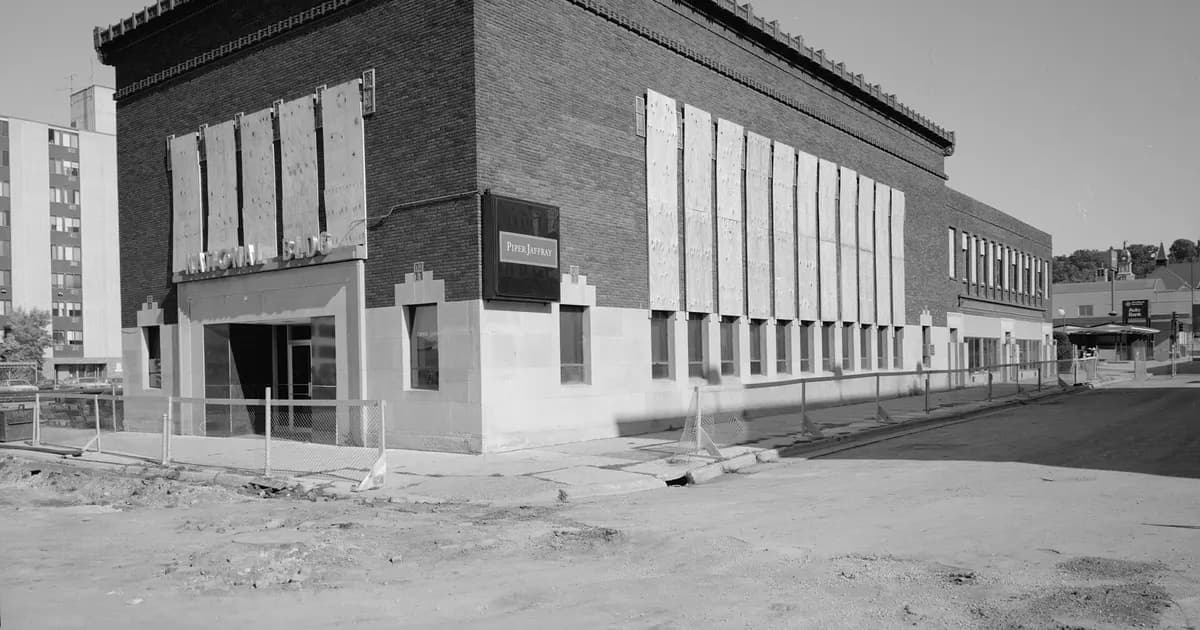 A bank facade representing project escrow accounts